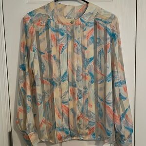 Vintage 80s Pastel Blouse